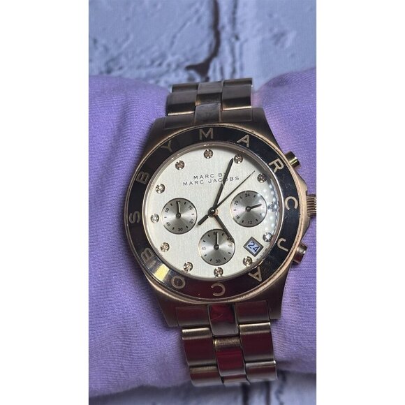 Marc By Marc Jacobs Blade MBM3101 Women Stainless Steel Chronograph Watch WFH119 - Picture 15 of 16